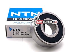NTN 6203 LLB C3 5K Double Rubber Sealed Deep Grove Ball Bearing 6203 2RS 6203RS