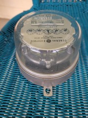 Vintage GE Single Phase Watthour Meter AR179 I-55-A 120v