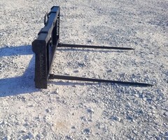 PROWorks Dual Hay Bale Spear Fork Attachment Fits Skid Steer Quick Attach
