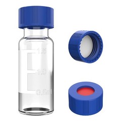 1000pcs Lab 2ml Autosampler Vials+Caps Clear Glass Bottle 9-425 Screw Thread Top