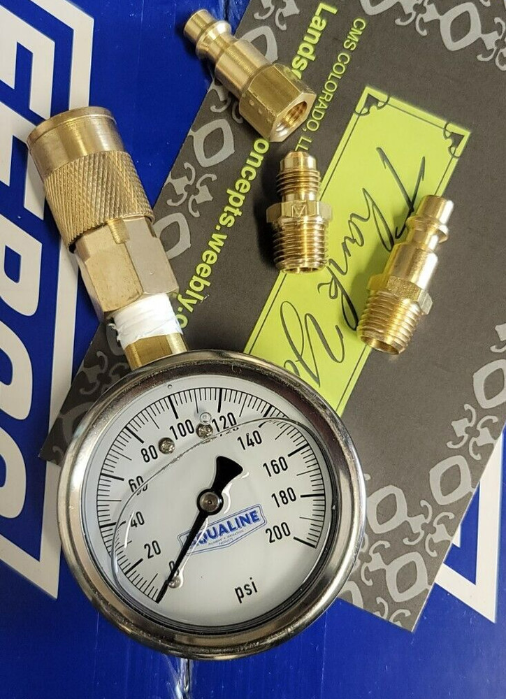 Backflow Quick Connect Water 160 PSI Water Pressure Test Gauge Liquid Pro Tool