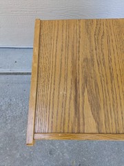 Vintage Industrial Mission Style Oak Wood Filing File Cabinet 2 Drawer Brass T52