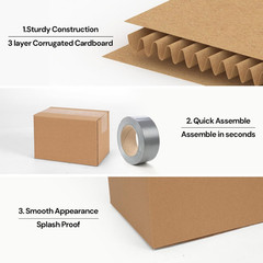 30 Pack 6X4X4 Shipping Boxes Brown, Small Corrugated Cardboard Box for Mailing,
