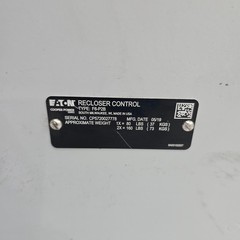 Eaton Cooper Power System F6-P2B Form 6 Recloser Control Mild Steel Cabinet