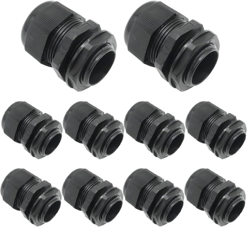 10PCS 1″ (17-25Mm) NPT Nylon Cable Gland, IP68 Waterproof Adjustable Cable Cable
