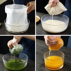 Prinkroomy Reusable Fine Mesh Strainer Bag Multi-Use Nylon Filter For Nut Milk