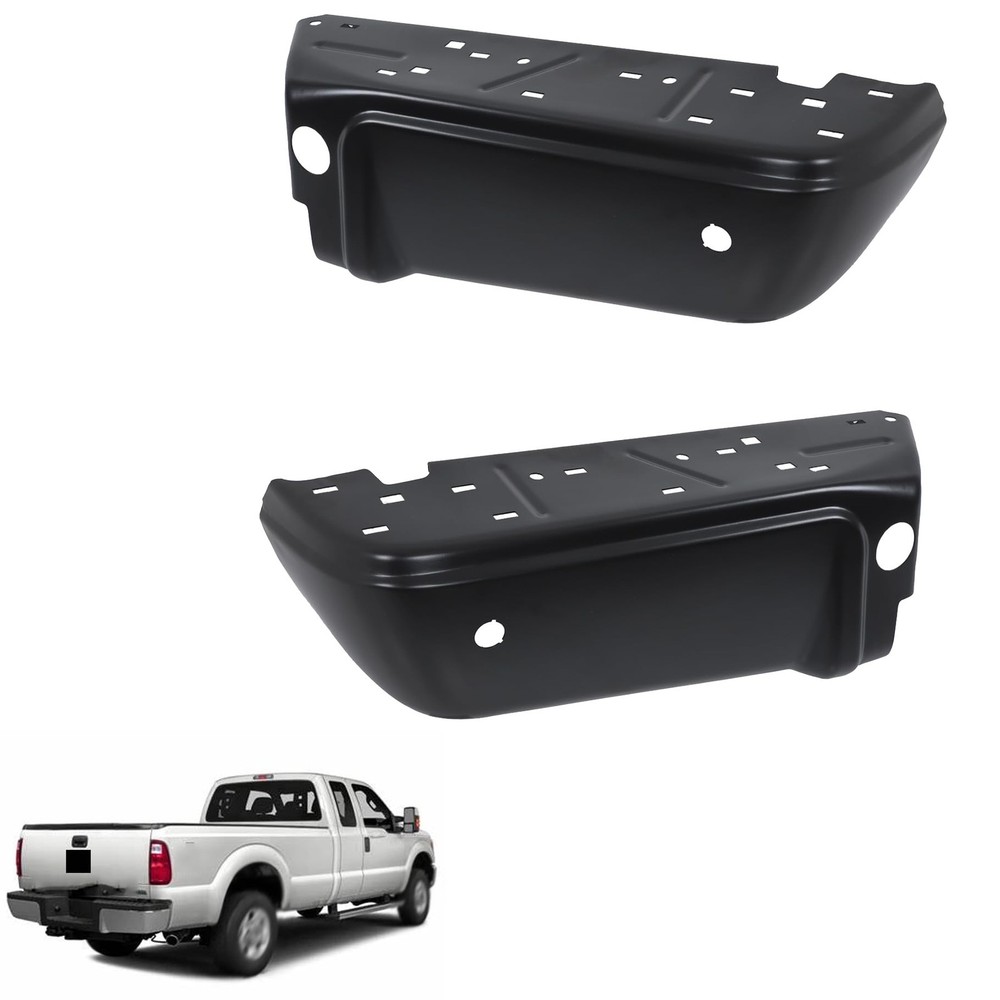Black Left Right Rear Steel Bumper Face Bar Replacement for F250 2008-2016