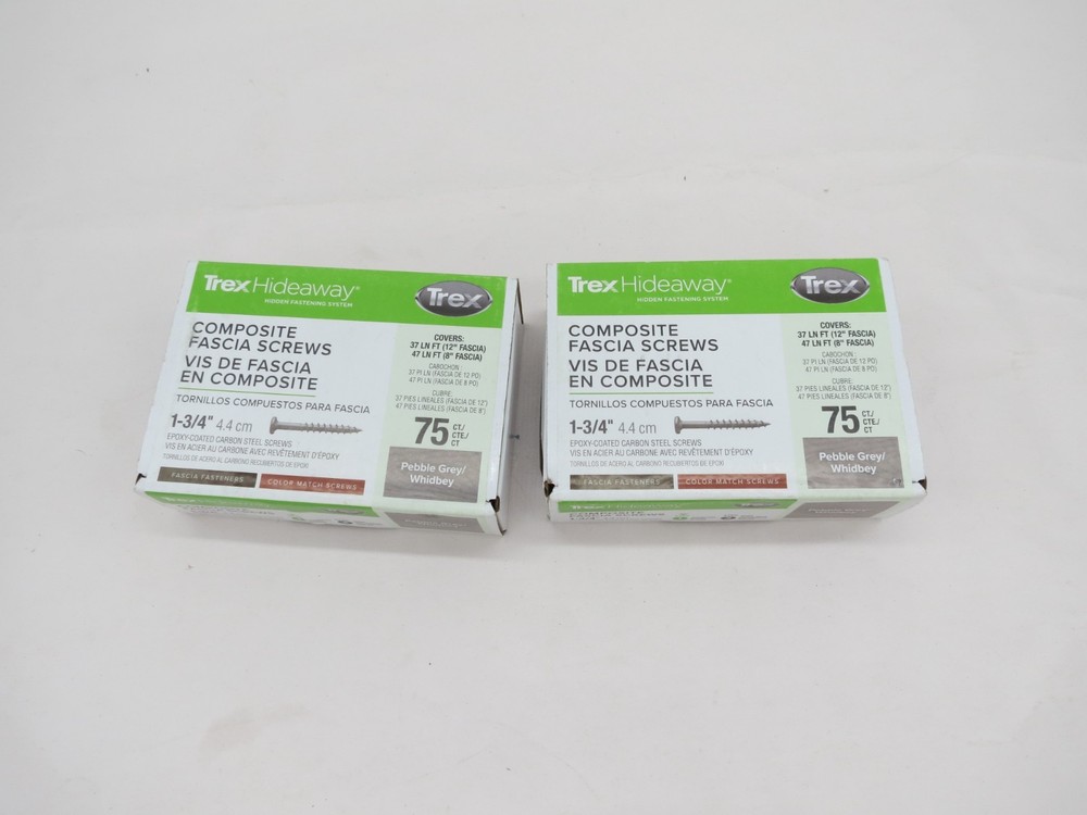 Trex Hideaway Composite Deck Fascia Screws Pebble Gray/Whidbey 1-3/4″
