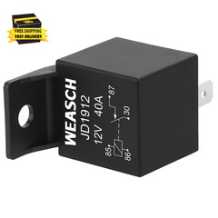 2 Pack Car Relay, 12V 40A, 4 Pin SPST, Automotive Switches and Starters, Waterpr