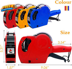 MX-5500 8 Digits Price Tag Gun with 5000 Sticker Labels and 3 Ink Refill Label