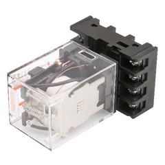 MK2P I General Purpose Electromagnetic Power Relay DC 12V Coil 8 Pin DPDT Base