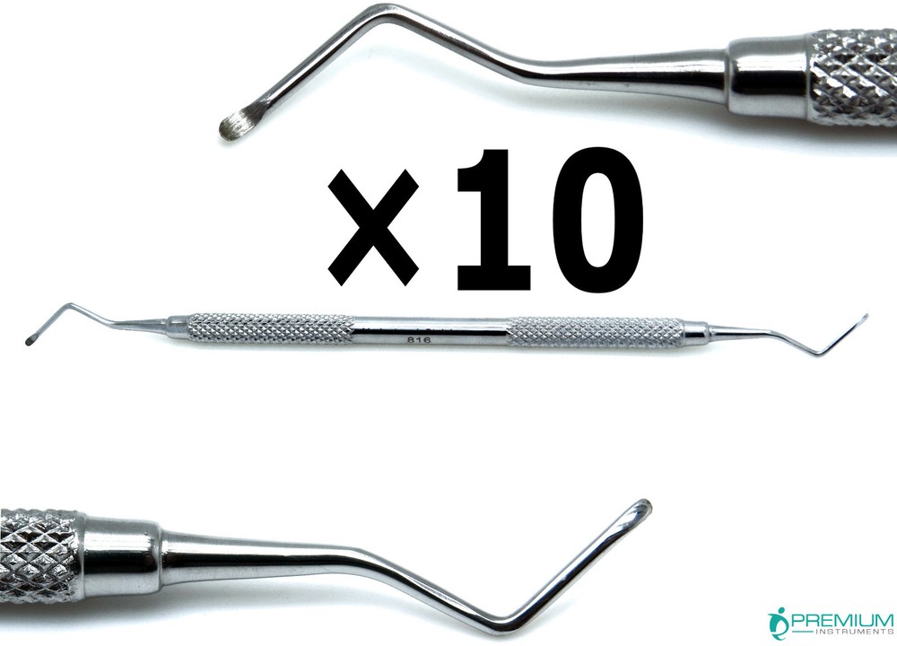 10× Dental Excavator 816-B, Restorative Double Ended Endo Spoon 1.4mm Instrument