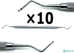 10× Dental Excavator 816-B, Restorative Double Ended Endo Spoon 1.4mm Instrument