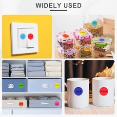 500 Labels Per Roll, 7 Colors Dot Stickers, 3/4 Inch Round Labels