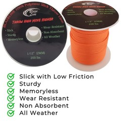 100% Polyester Climbing Throw Line Rope 2mm 150ft Arborist Tree (71 characters)