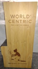 World Centric BAMBOO CABINET CUTLERY DISPENSER 3-SLOT FORK SPOON KNIFE DP-BA-FKS