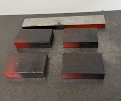 4140 Alloy Steel Bar Lot – Round/Flat/Cutoff Pieces – 5 Pieces – 6.85 LBS