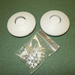 Lot of Two STEP ON/OFF BUTTON Push Floor Foot Pedal Lamp Light Switch Light Grey