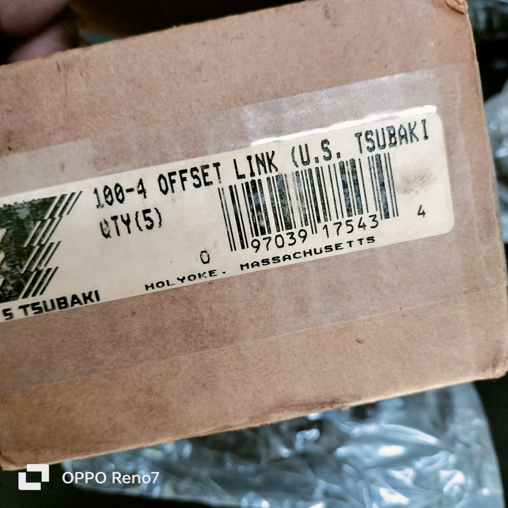 100-4 Offset Link US( 5 Pcs Box) Brand TSUBAKI NEW.