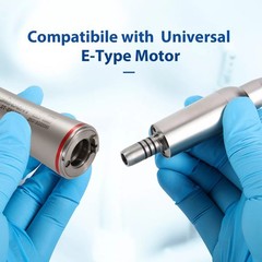 Dental Optic Fiber LED 1:4.2 Increasing Handpiece 45°Angle Head External Channel
