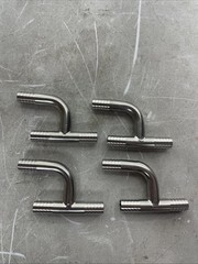 Q-(4) FOOD GRADE STAINLESS STEEL 3/8″ BARB Y HOSE FITTING ADAPTERS SPLICERS