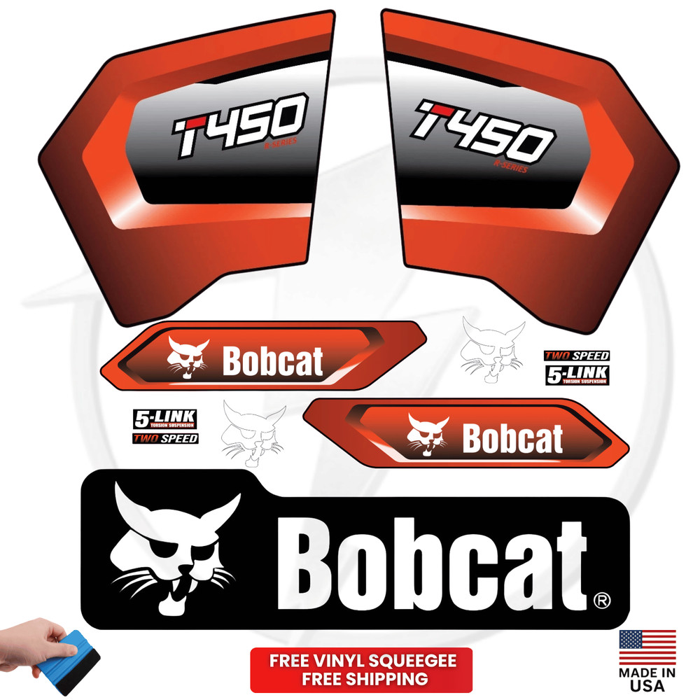 Fits Bobcat T450 Main Decals Skid Steer Stickers – Free Shipping – 3M Vinyl