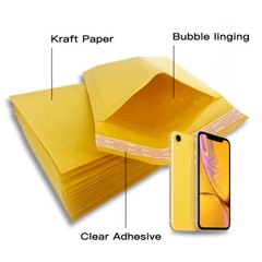 Made In USA 4×8 #000 Kraft Self Seal Bubble Mailer Padded Envelope