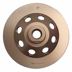 5″ Concrete Grinding Cup Wheels 12 Diamond Abrasive Seg 5/8″-11 Arbor