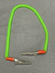 3 Pcs Dental Patient Bib Clip Napkin Holder Flexible Coil White Orange&Green 16”