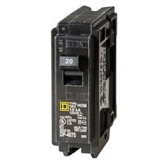 Homeline 20 Amp One-Pole Circuit Breaker HOM120CP, Square D Breakers 120/240 VAC