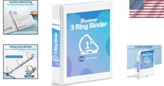 Moisture Resistant 1 Inch D Ring Binder with Pockets: 8.5×11 Paper Friendly