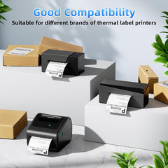 4X6 Thermal Labels, 1 Packs of 500 4X6 Fold Labels – Compatible with …