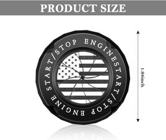 Universal Zinc Alloy Spin-Type Push Start Button Cover, Stylish Interior Car Dec