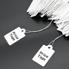 220 Pack White Price Tags with String Attached Marking Price Tags Price Labels D