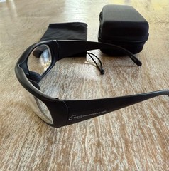 INFAB Radiation Safety Glasses in Unisex Black Wrap Frame -P820