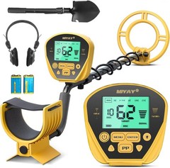 MIYAY Metal Detector for Adults Waterproof LCD Display Pinpoint 10in Coil