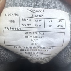Thorogood 808-2200 Men’s Gray Work Shoes 7.5W SR EH Slip Resistant