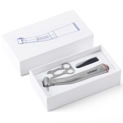 Dental LED 1:5 Increasing Fiber Optic Contra Angle Handpiece 4 Way Spray Push