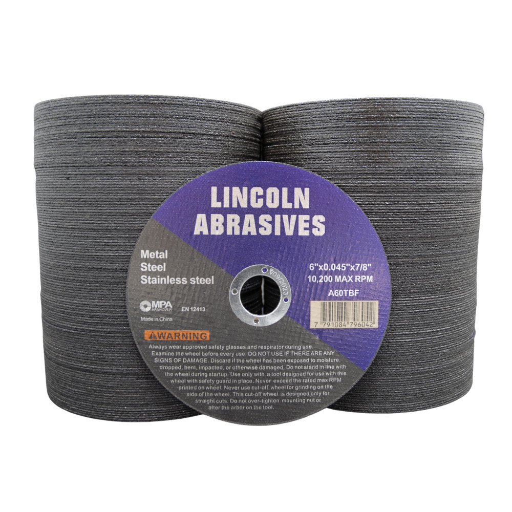 500PK 6″ x .045″ x 7/8″ Cut-Off Wheels, Stainless Steel Metal Cutting Discs