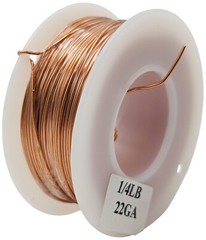 125 Foot 22 Gauge Copper Magnet Wire with Enamel Insulation (1/4 Pound)