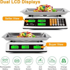 Price Computing Scale 88lb/40kg Commercial Food Scale for Produce Meat with Stai