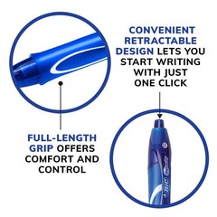 BIC Gelocity Quick Dry Blue Gel Pens, Medium Point 12 Count (Pack of 1),