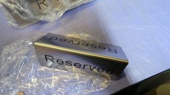 6 – Update International RES-5/SS Reserved Table Sign – Black Lettering 2″ x 4-3