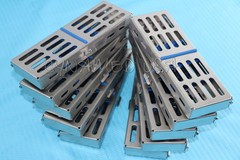 10 GERMAN DENTAL AUTOCLAVE STERILIZATION CASSETTE RACK BOX TRAY FOR 5 INSTRUMENT