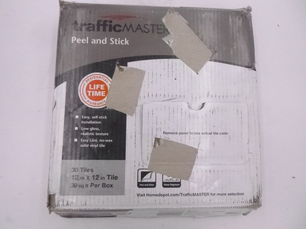 30 PACK TrafficMaster Peel and Stick Ash Blended Slates Tile Flooring SS1213