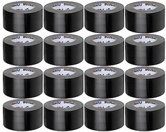 16 Pack Heavy Duty Black Duct Tape, 2″ x 30 Yards, Waterproof, No Residue, Multi