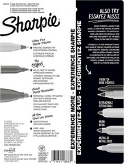 Complete 6 Count Permanent Marker Set: Ideal for Writing, Coloring & Crafting