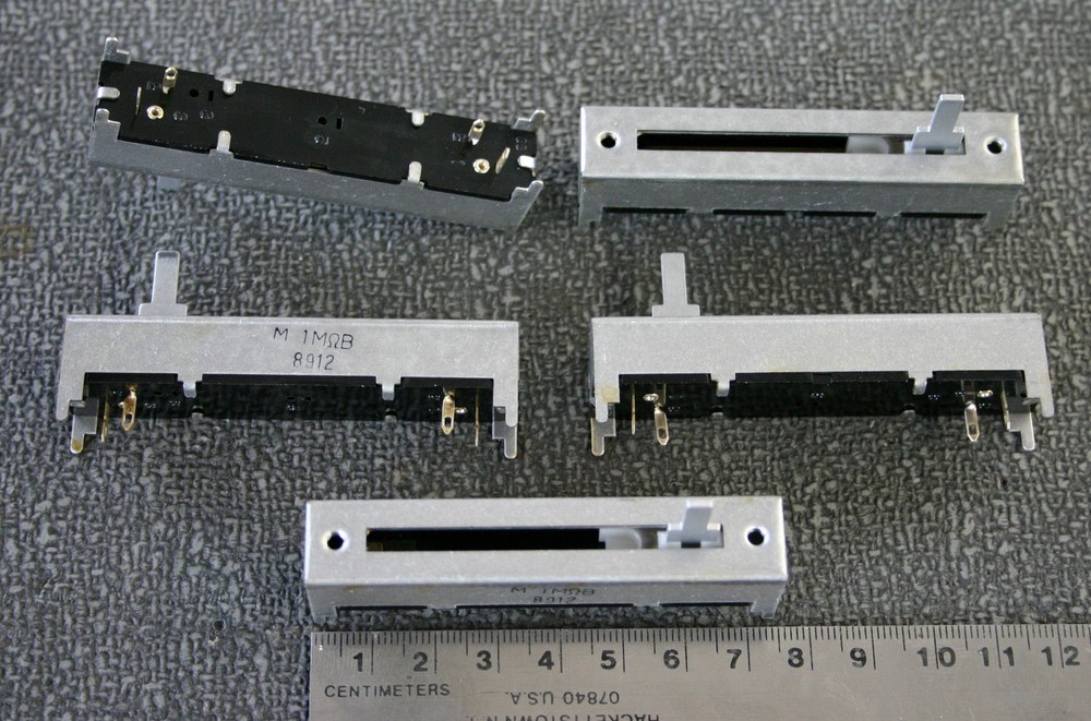 5 Pieces Matsushita Slide Potentiometer 1 Meg Ohm Linear Taper EVA Series NOS