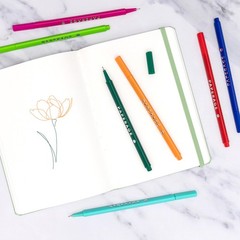 PAPERAGE Blank Journal Notebook (Green) 160 Pages Medium 5.6 in x 8 in 100 GSM