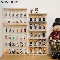 Clear Acrylic Display Case Stand with Wood Base 2 Tier、3 Tier、12/24 Compartme…